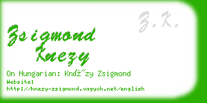 zsigmond knezy business card